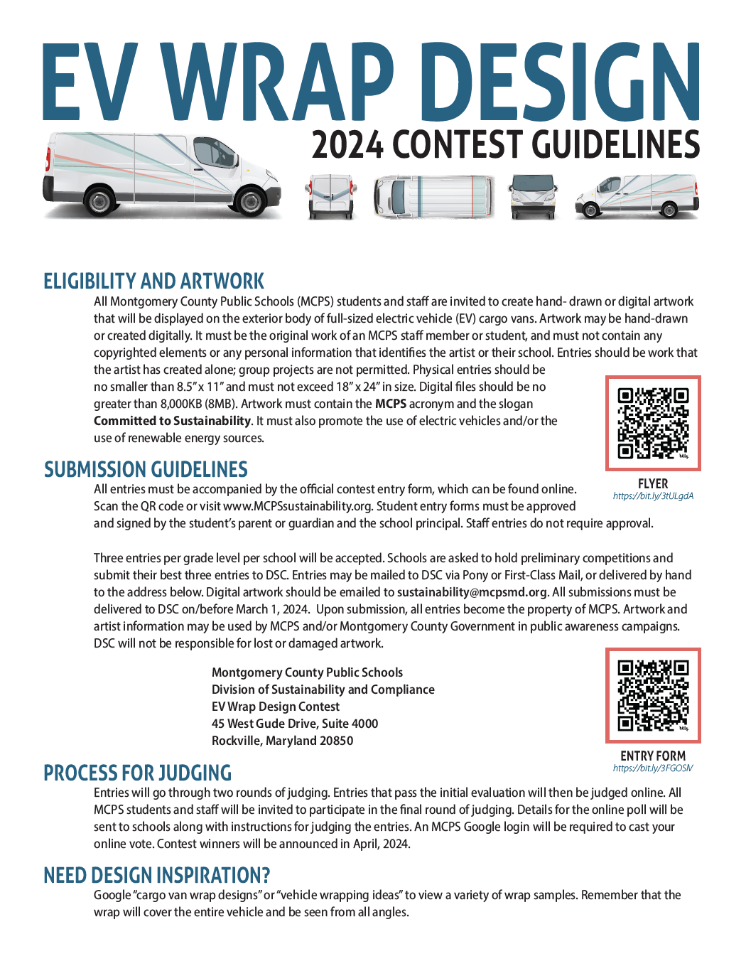 EV contest guidelines