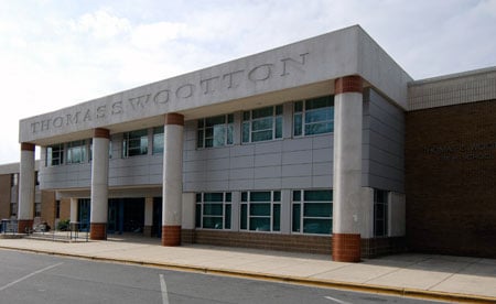 front view of Thomas S. Wootton High School