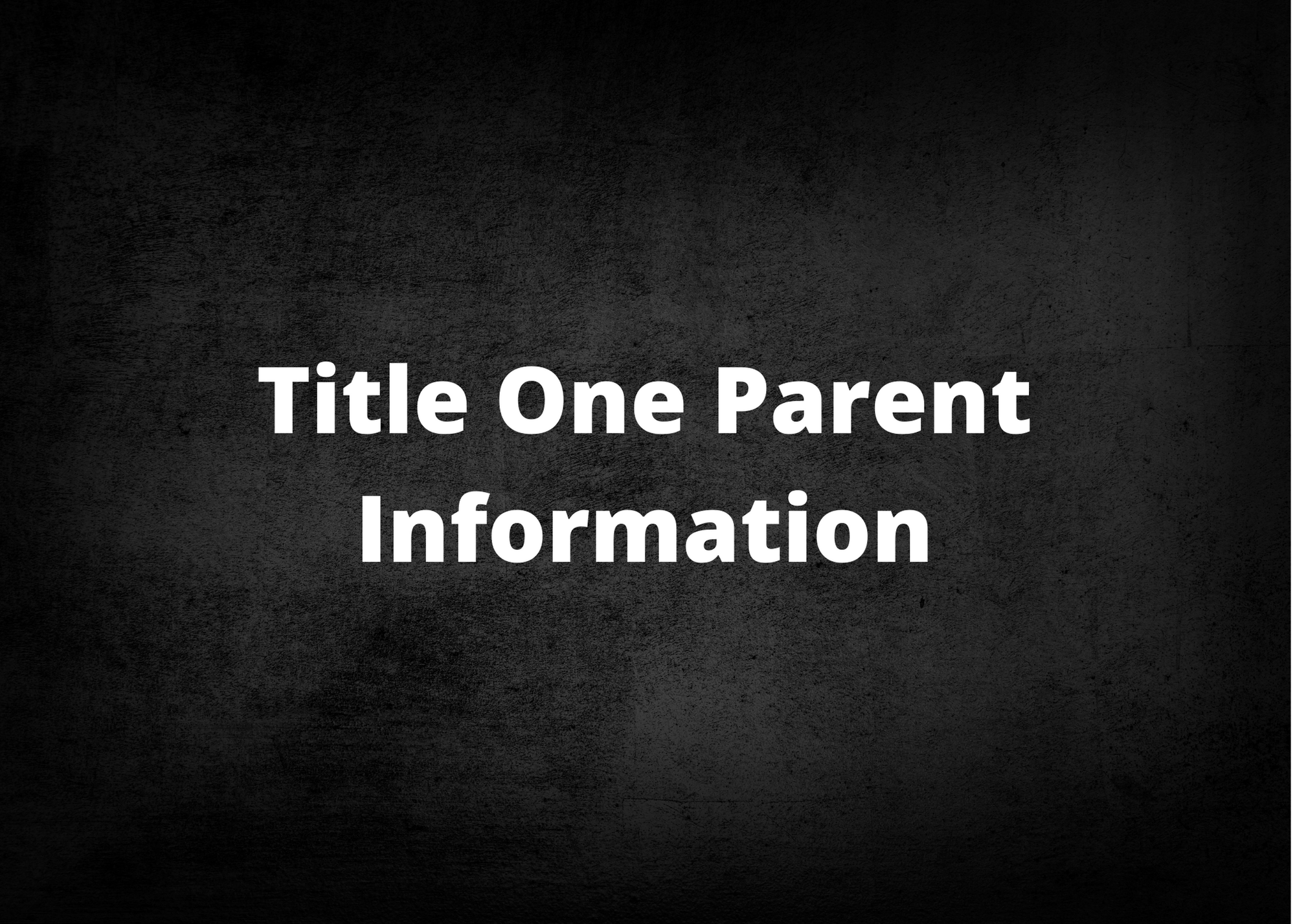 Title One Parent Information