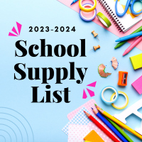 School Supply List graphic