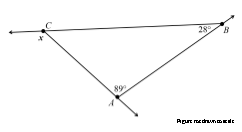 Triangle, measure x