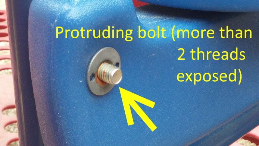Protruding bolt