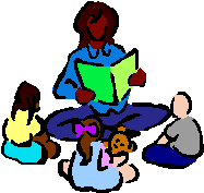 Clip Art - Woman reading to children