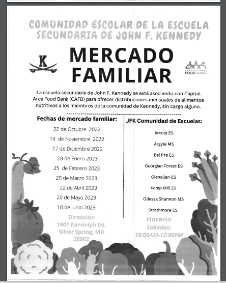 Family Market Schedule FY 22-23 Spanish