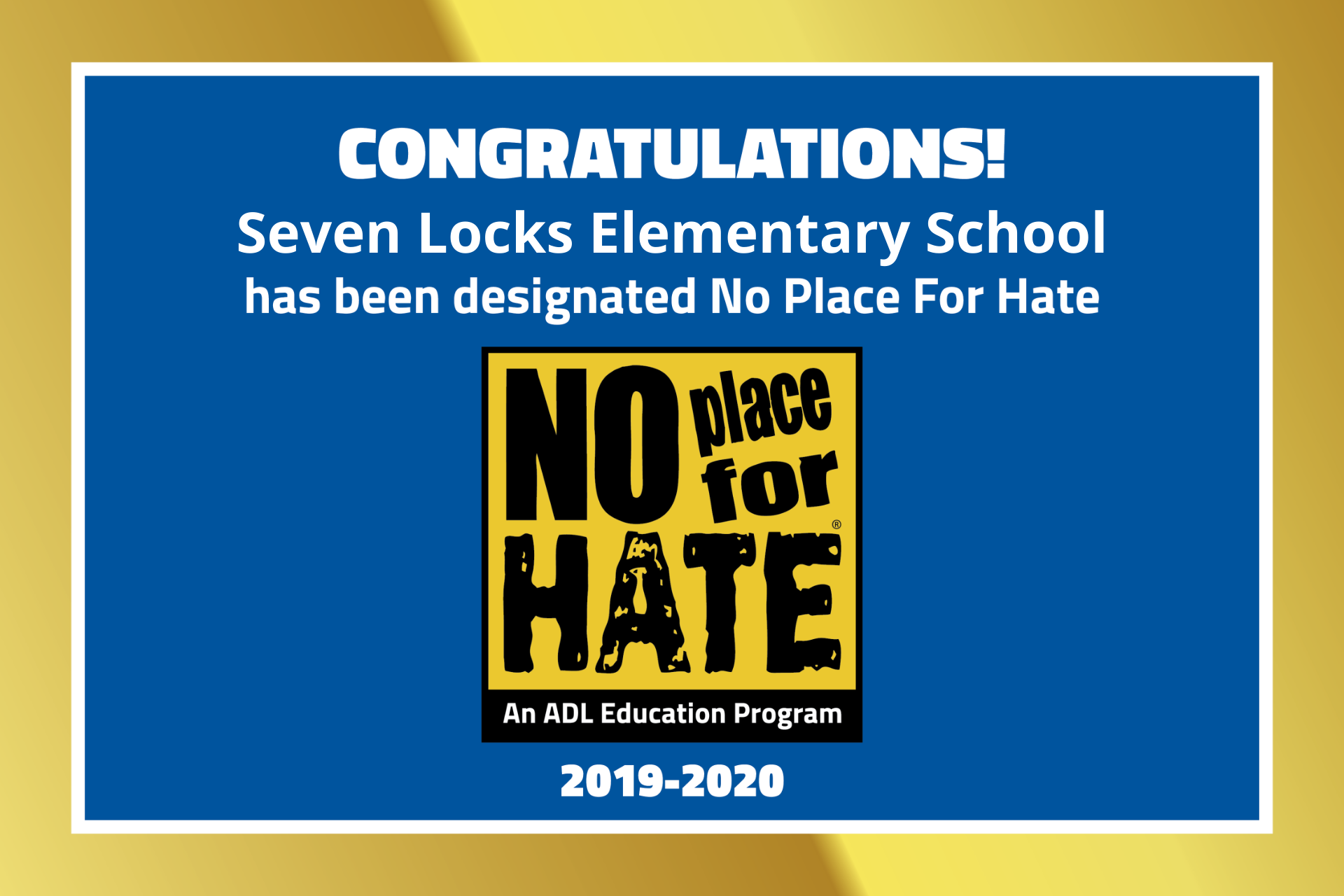 No Place for Hate 19-20