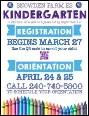 2023-2024 Kindergarten Enrollment Flyer